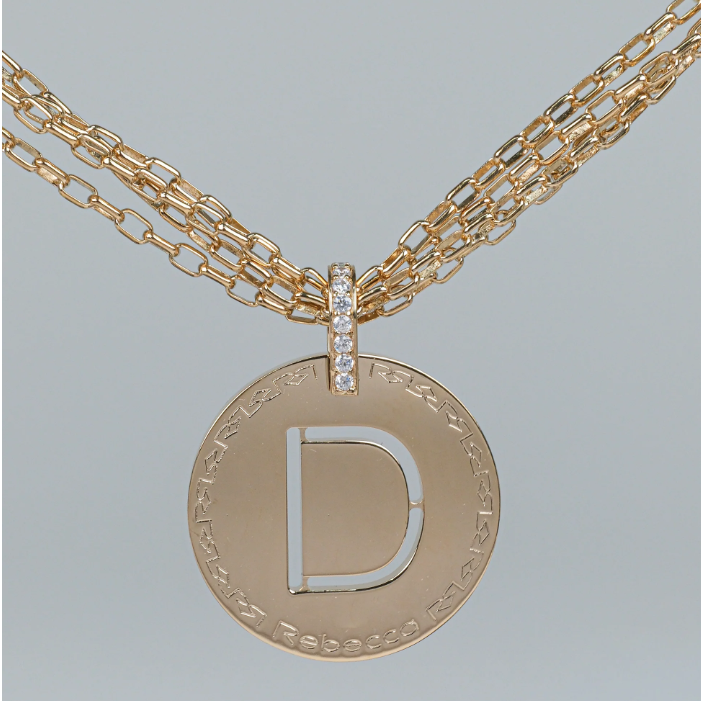 REBECCA MyWorld Letter Necklace - Gold|Four-Strand|Large Initial