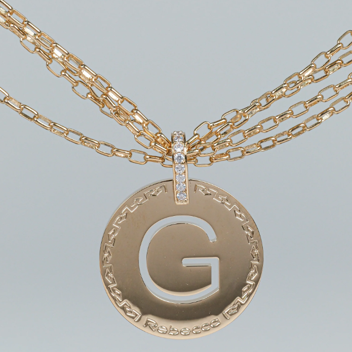 REBECCA MyWorld Letter Necklace - Gold|Four-Strand|Large Initial