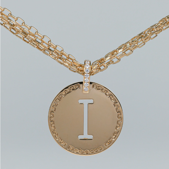 REBECCA MyWorld Letter Necklace - Gold|Four-Strand|Large Initial