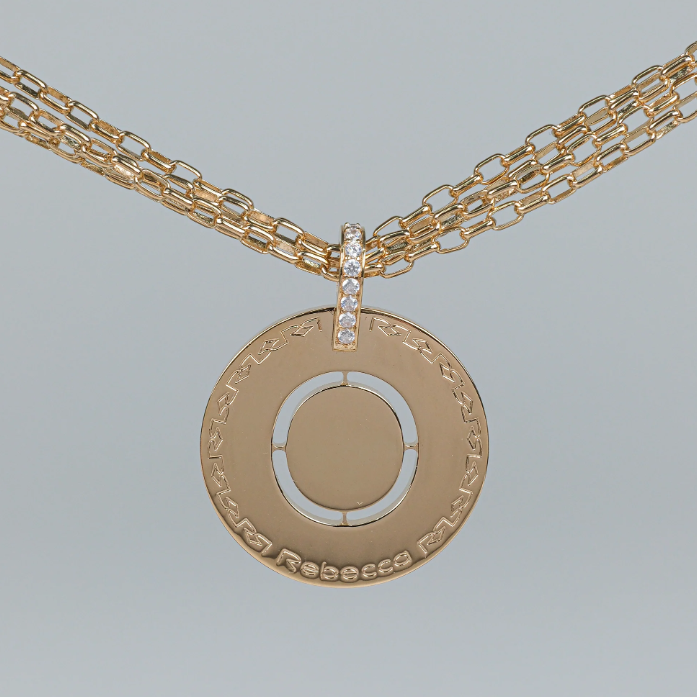 REBECCA MyWorld Letter Necklace - Gold|Four-Strand|Large Initial
