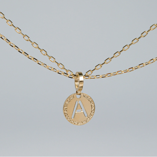 REBECCA MyWorld Letter Necklace - Gold|Two-Strand|Small Initial
