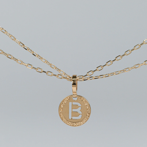 REBECCA MyWorld Letter Necklace - Gold|Two-Strand|Small Initial