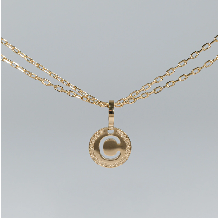 REBECCA MyWorld Letter Necklace - Gold|Two-Strand|Small Initial