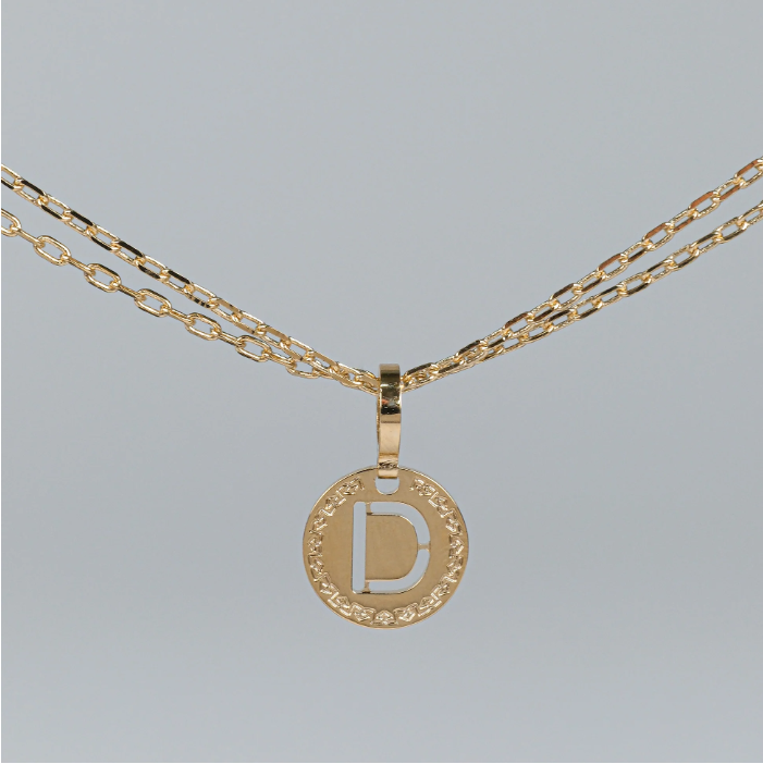 REBECCA MyWorld Letter Necklace - Gold|Two-Strand|Small Initial