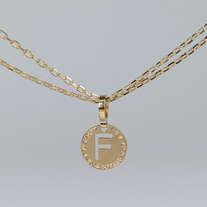 REBECCA MyWorld Letter Necklace - Gold|Two-Strand|Small Initial