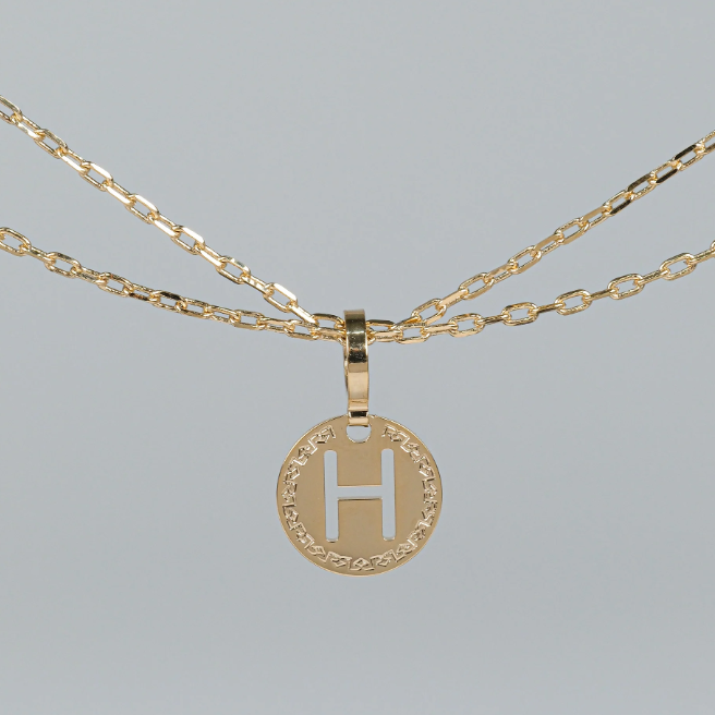 REBECCA MyWorld Letter Necklace - Gold|Two-Strand|Small Initial