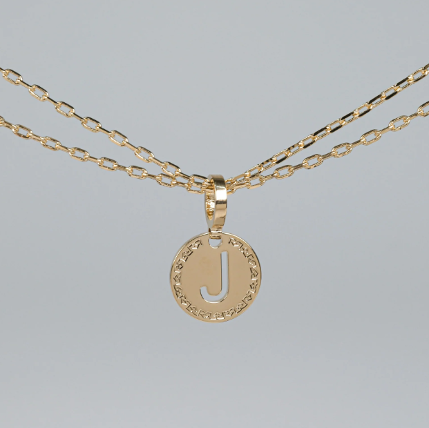 REBECCA MyWorld Letter Necklace - Gold|Two-Strand|Small Initial