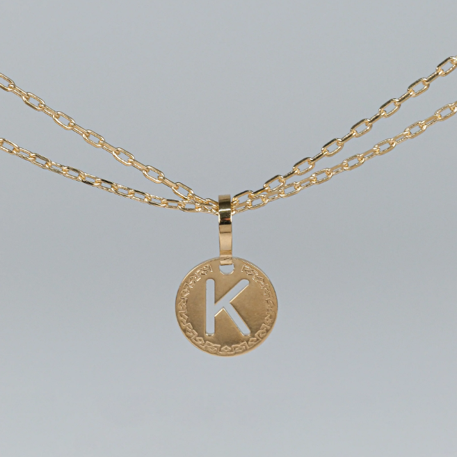 REBECCA MyWorld Letter Necklace - Gold|Two-Strand|Small Initial
