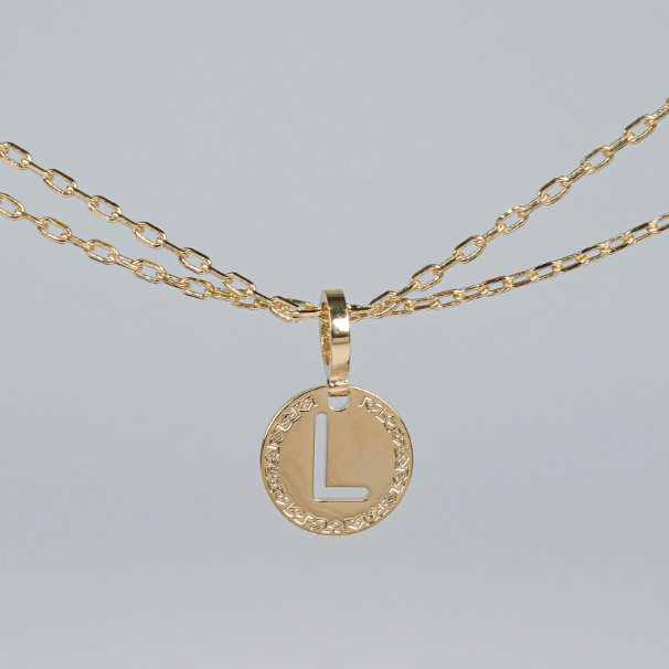 REBECCA MyWorld Letter Necklace - Gold|Two-Strand|Small Initial