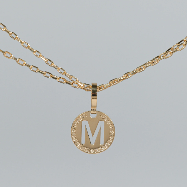 REBECCA MyWorld Letter Necklace - Gold|Two-Strand|Small Initial