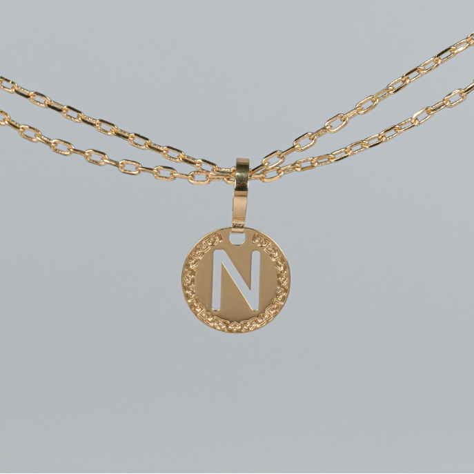 REBECCA MyWorld Letter Necklace - Gold|Two-Strand|Small Initial