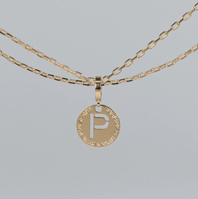 REBECCA MyWorld Letter Necklace - Gold|Two-Strand|Small Initial