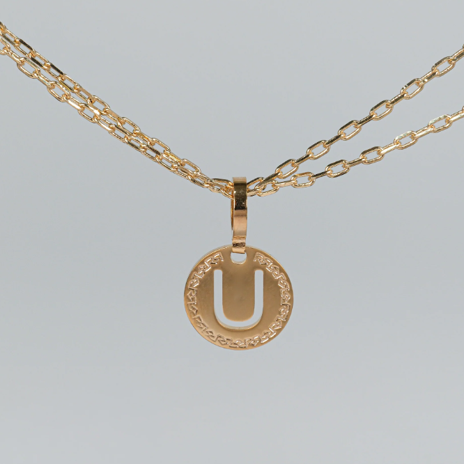 REBECCA MyWorld Letter Necklace - Gold|Two-Strand|Small Initial