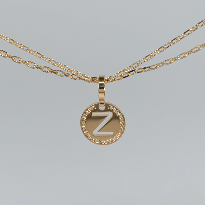 REBECCA MyWorld Letter Necklace - Gold|Two-Strand|Small Initial