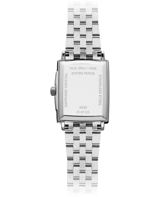 Raymond Weil Lady TOCCATA Rectangular 22.6 x 28.1mm Steel, Roman Numerals - John Ross Jewellers