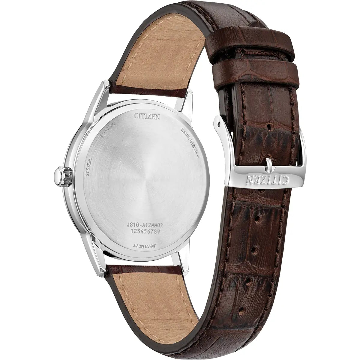 Citizen Corso Silver Leather Watch - John Ross Jewellers