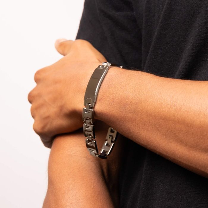 Fred Bennett Stainless Steel ID Bar Bracelet - John Ross Jewellers