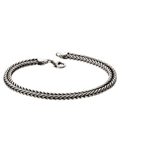 Fred Bennett Silver Oxidised Foxtail Chain Bracelet - John Ross Jewellers