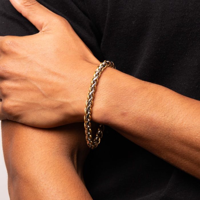 Fred Bennett Two Tone Spiga Link Bracelet - John Ross Jewellers