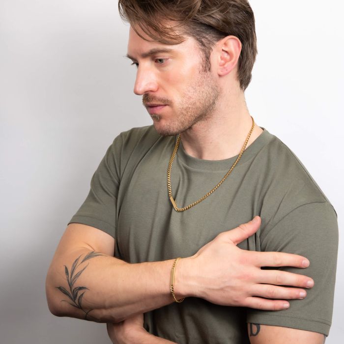 Fred Bennett Chain Bracelet with Engravable Bar - John Ross Jewellers