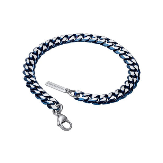 Fred Bennett Blue Curb Chain Bracelet - John Ross Jewellers