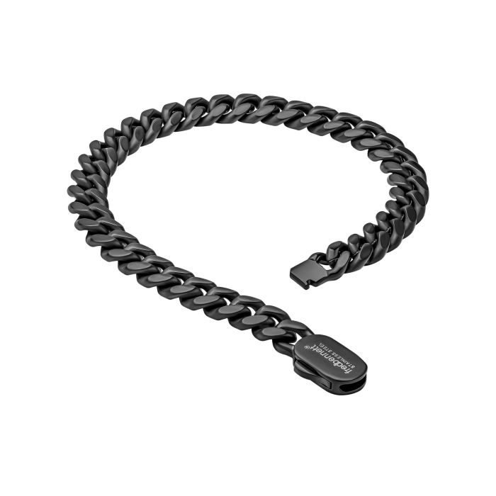 Fred Bennett Black Chunky Curb Bracelet - John Ross Jewellers
