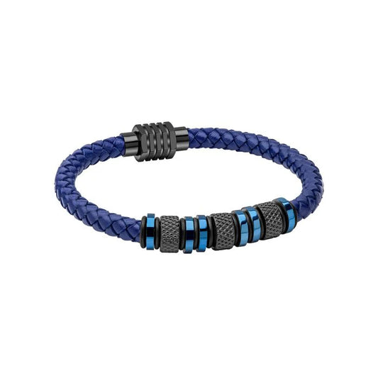 Fred Bennett Blue Leather Bracelet - John Ross Jewellers