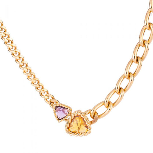 REBECCA Cocktail - Two Stone Citrus & Violet Necklace - John Ross Jewellers