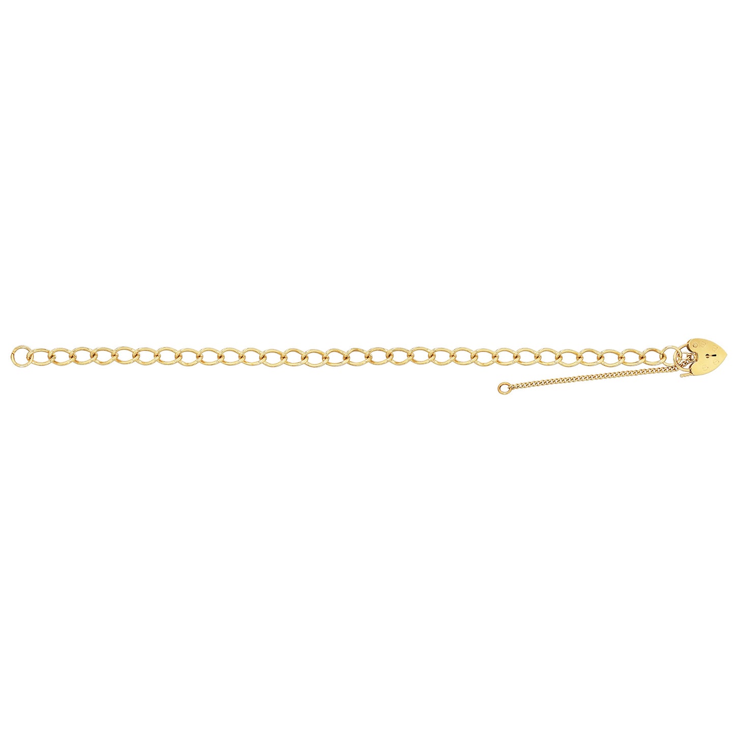 9ct Gold Charm Bracelet with Padlock
