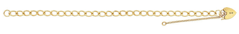 9ct Gold Charm Bracelet with Padlock
