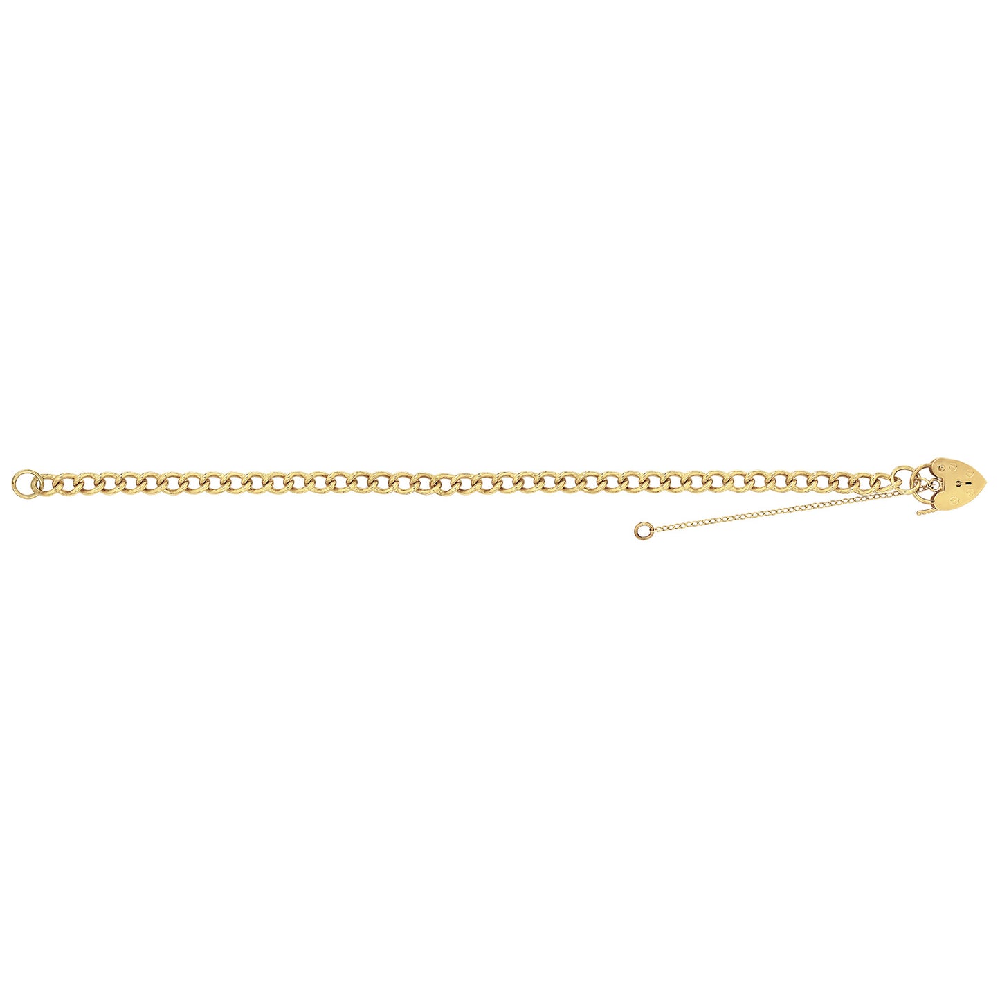 9ct Gold Charm Bracelet with Padlock