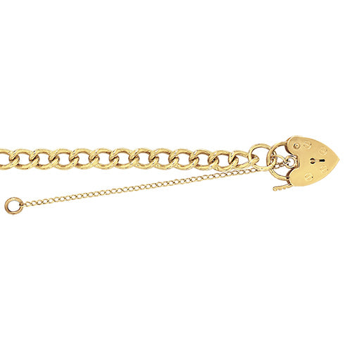 9ct Gold Charm Bracelet with Padlock