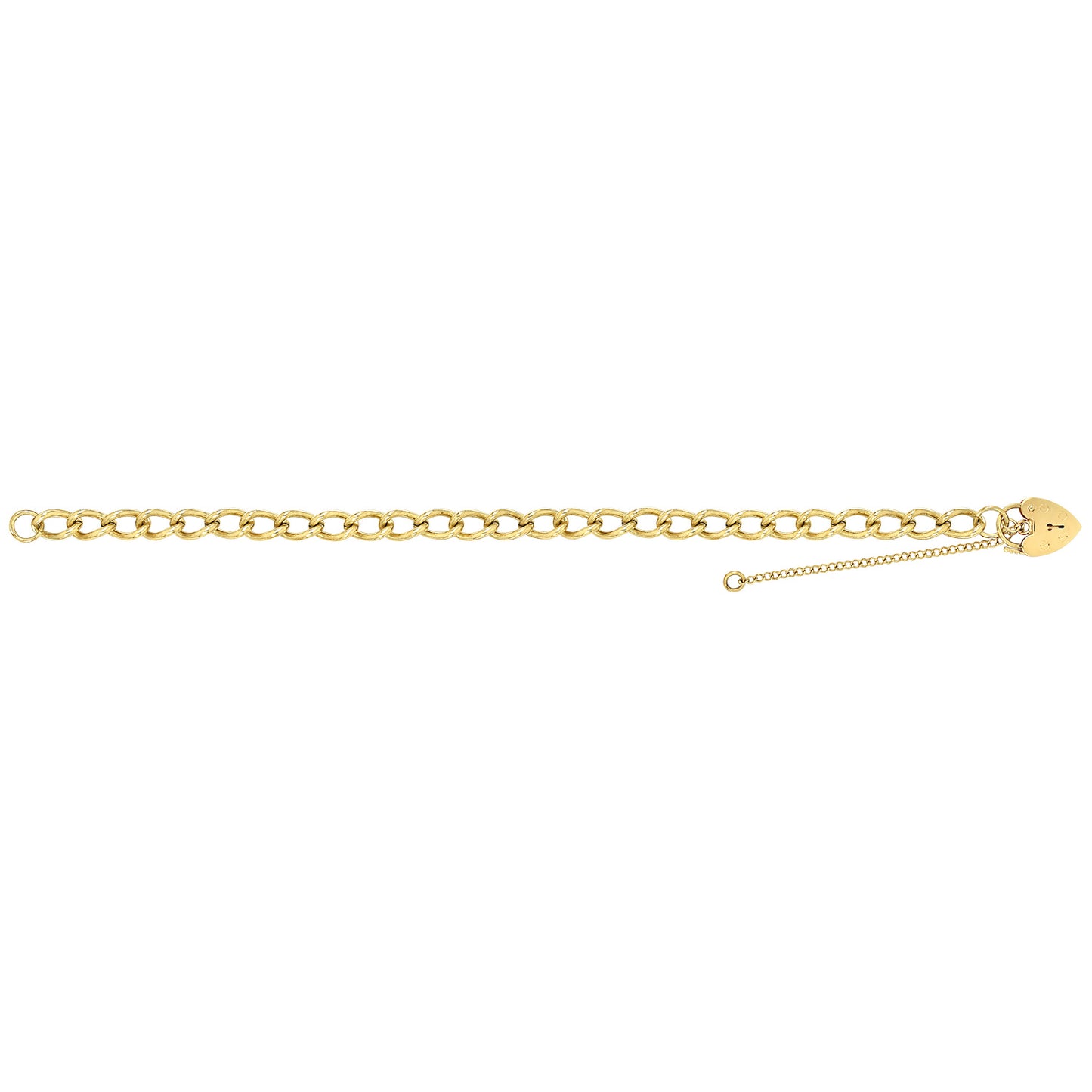 9ct Gold Charm Bracelet with Padlock