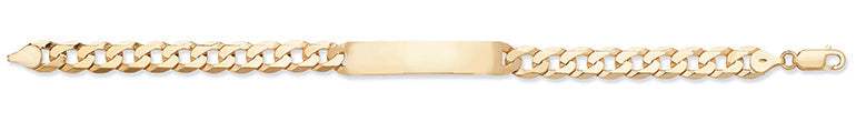 9ct Gold Curb Identity Bracelet