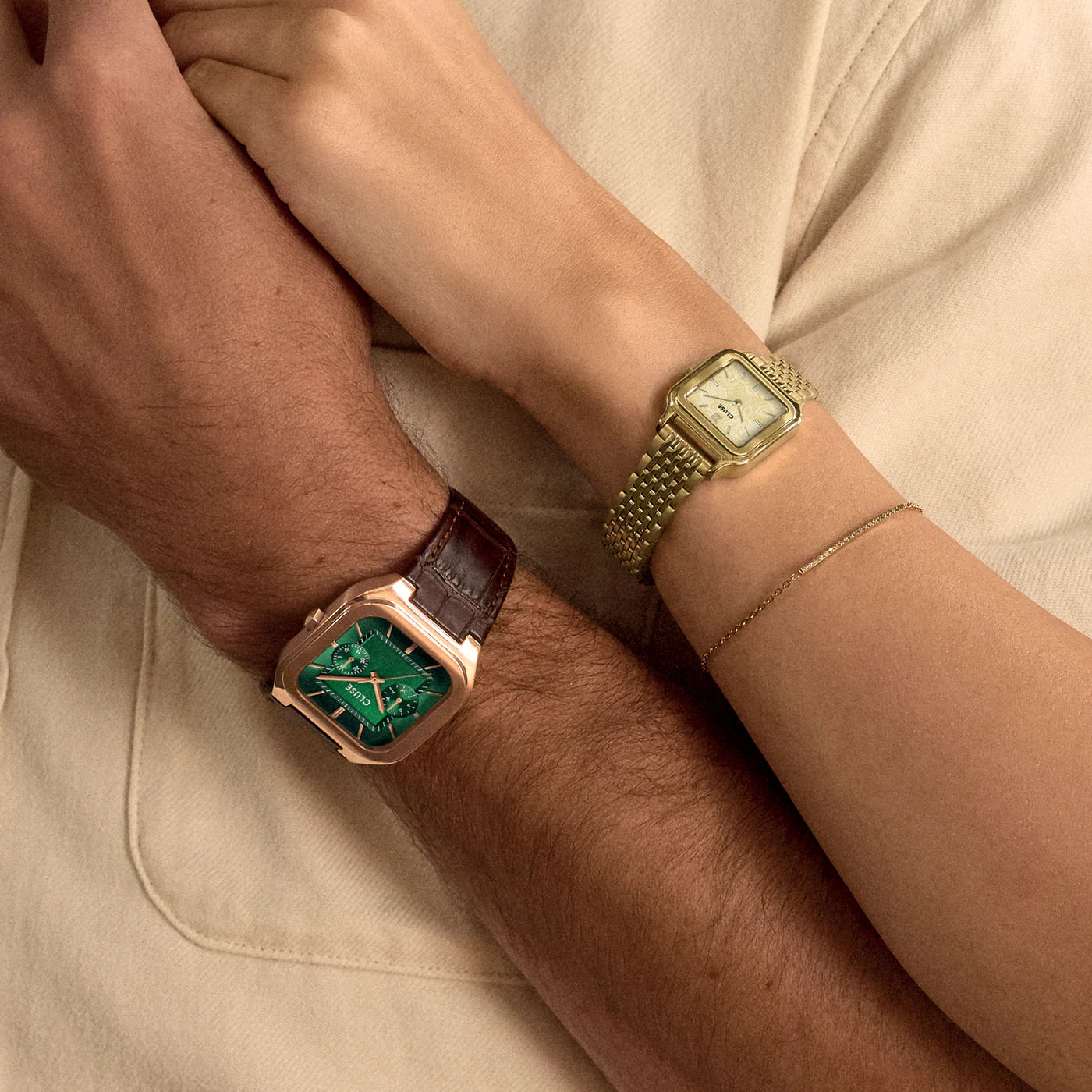 CLUSE Gracieuse Petite Lace Textured Gold - John Ross Jewellers