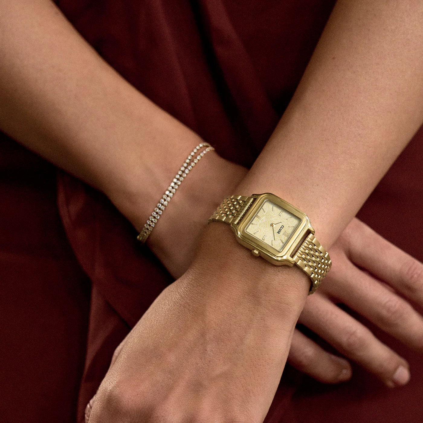 CLUSE Gracieuse Lace Textured Gold - John Ross Jewellers