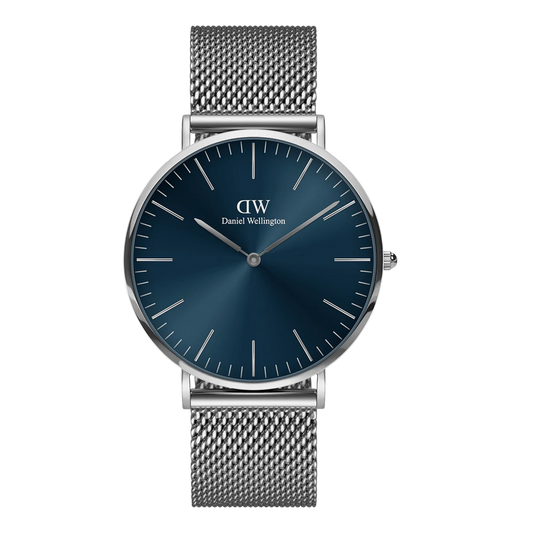 Daniel Wellington Classic Mesh Artic Silver | 40mm - John Ross Jewellers