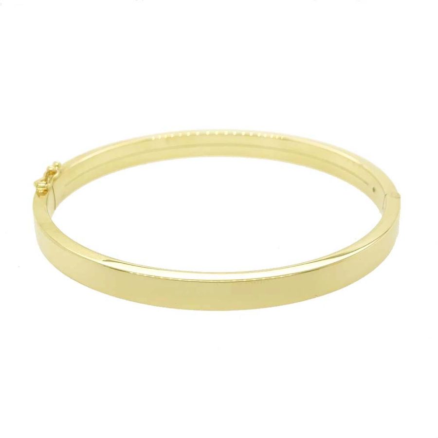 9ct Gold Square Edged Polished Bangle