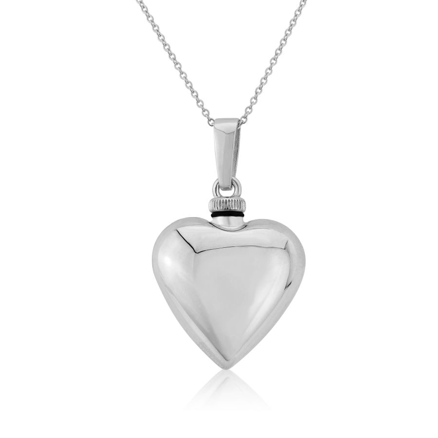 Silver Heart Ash Locket Necklace - John Ross Jewellers