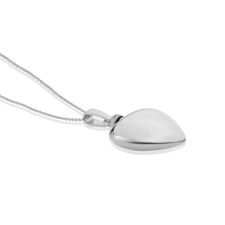 Silver Heart Ash Locket Necklace - John Ross Jewellers