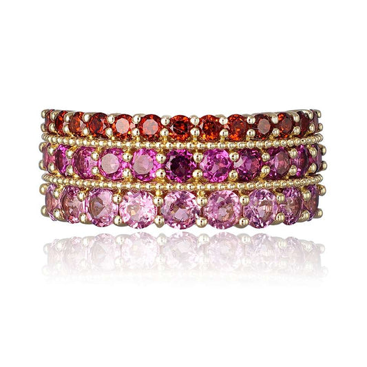 Garnet Three Ways Statement Band Ring | The Colour Drop - John Ross Jewellers