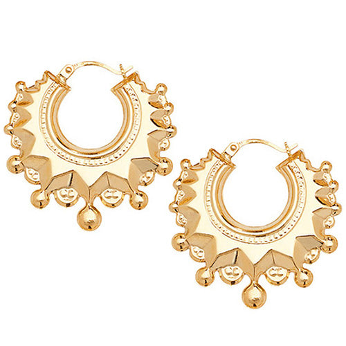 9ct Gold Creole Earrings - John Ross Jewellers