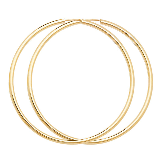 9ct Gold 45mm Sleeper Earrings - John Ross Jewellers