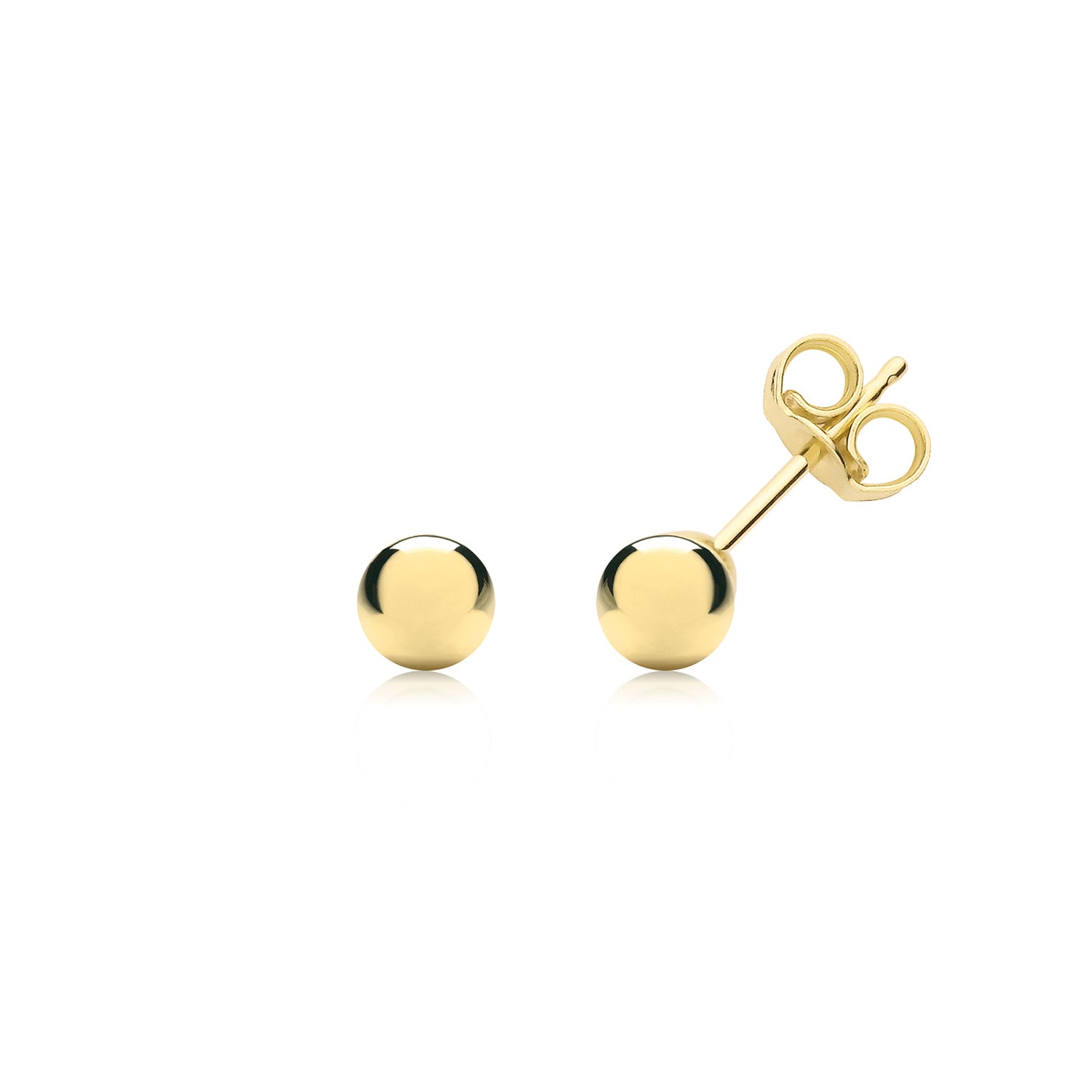 9ct Yellow Gold Ball Stud Earrings | 4mm - John Ross Jewellers