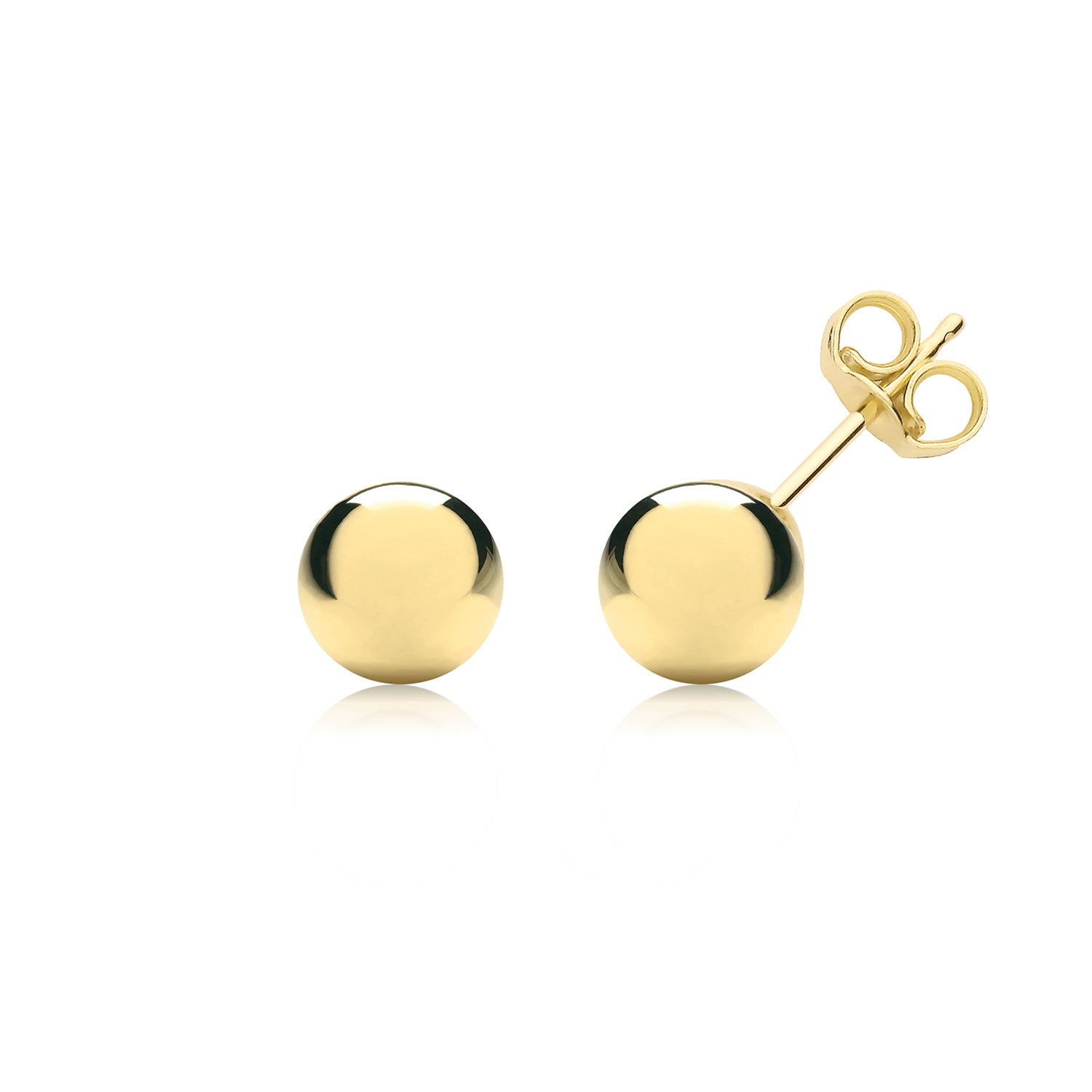 9ct Yellow Gold Ball Stud Earrings | 6mm - John Ross Jewellers