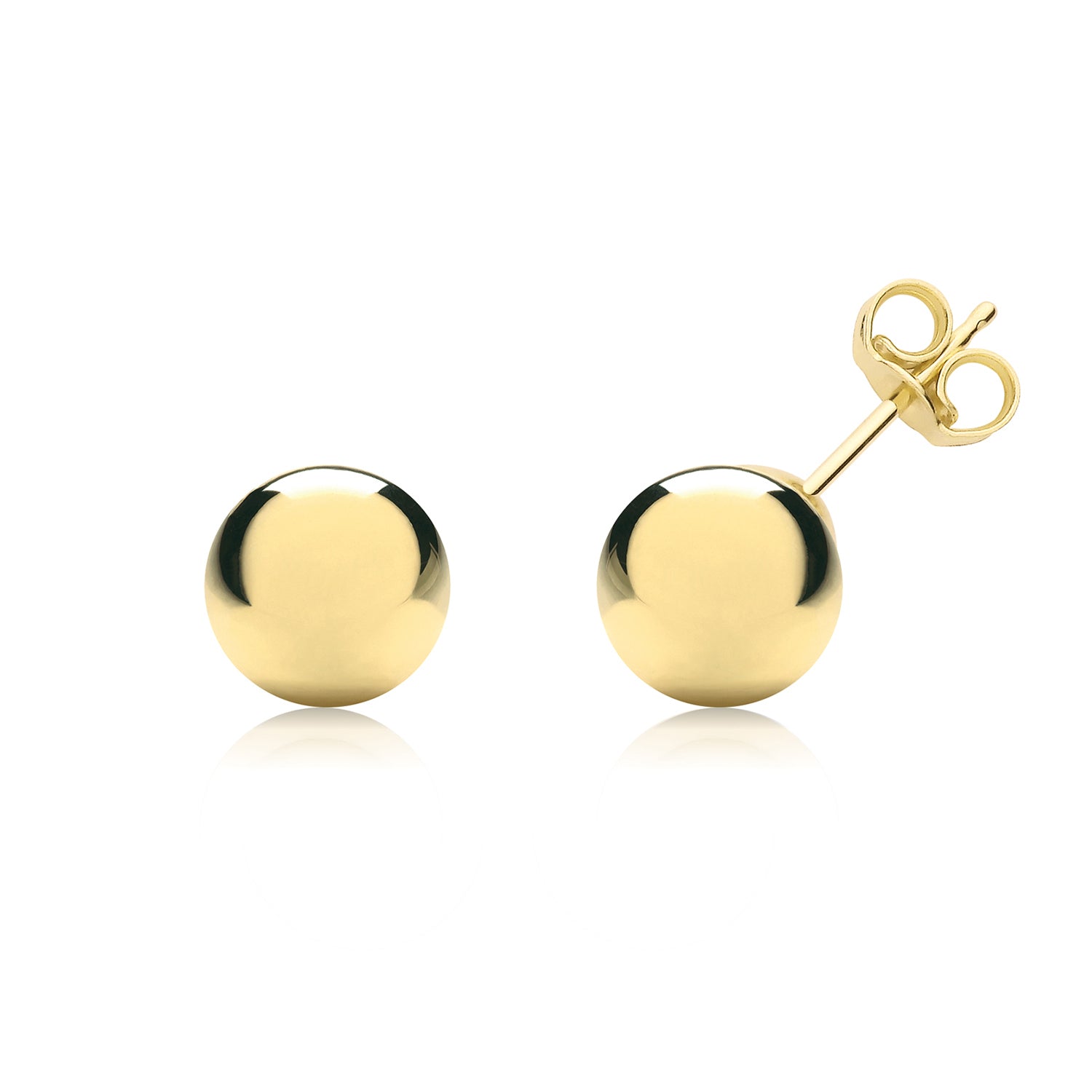 9ct Yellow Gold Ball Stud Earrings | 7mm - John Ross Jewellers