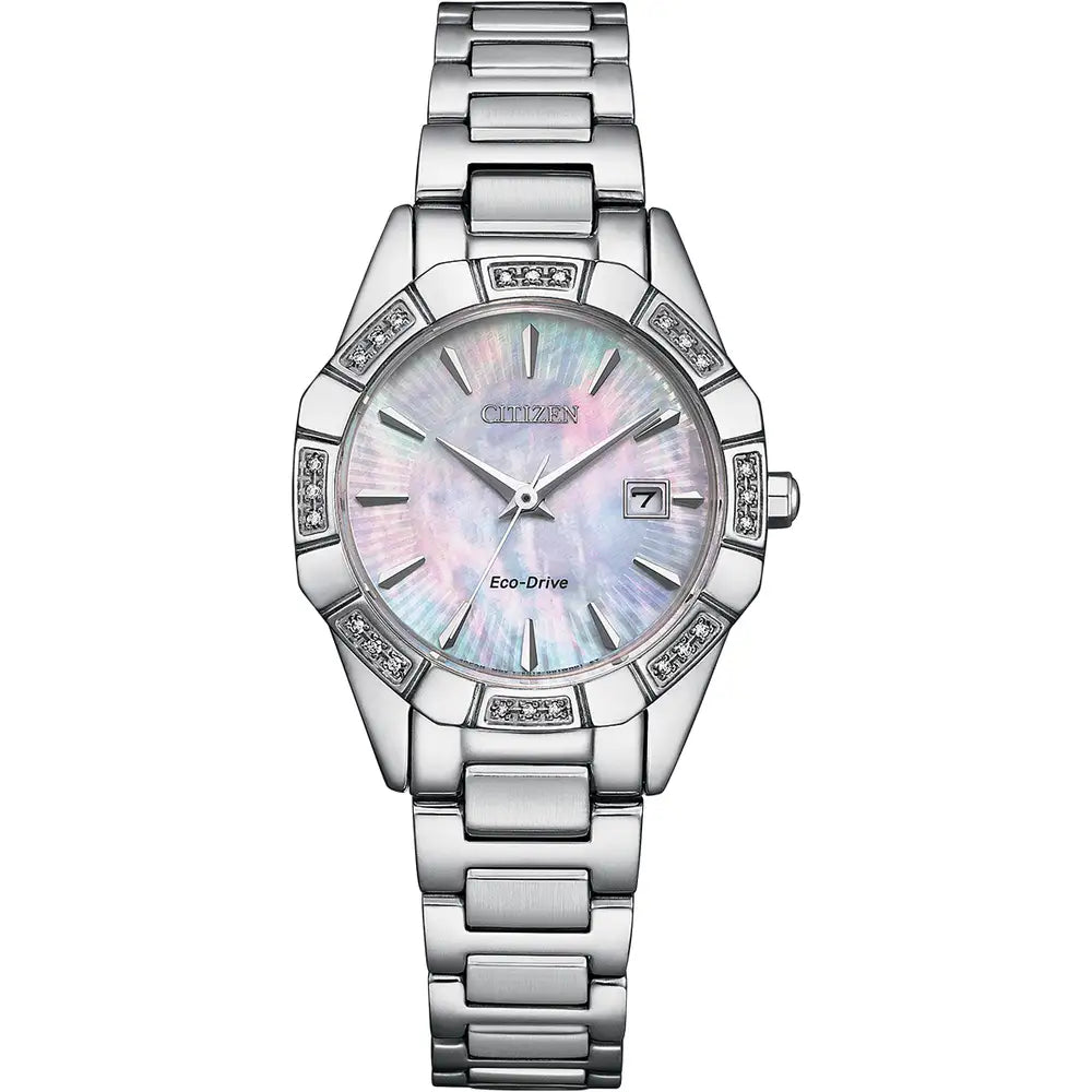 Citizen Octavia Diamond Silver Ecodrive Ladies Watch - John Ross Jewellers
