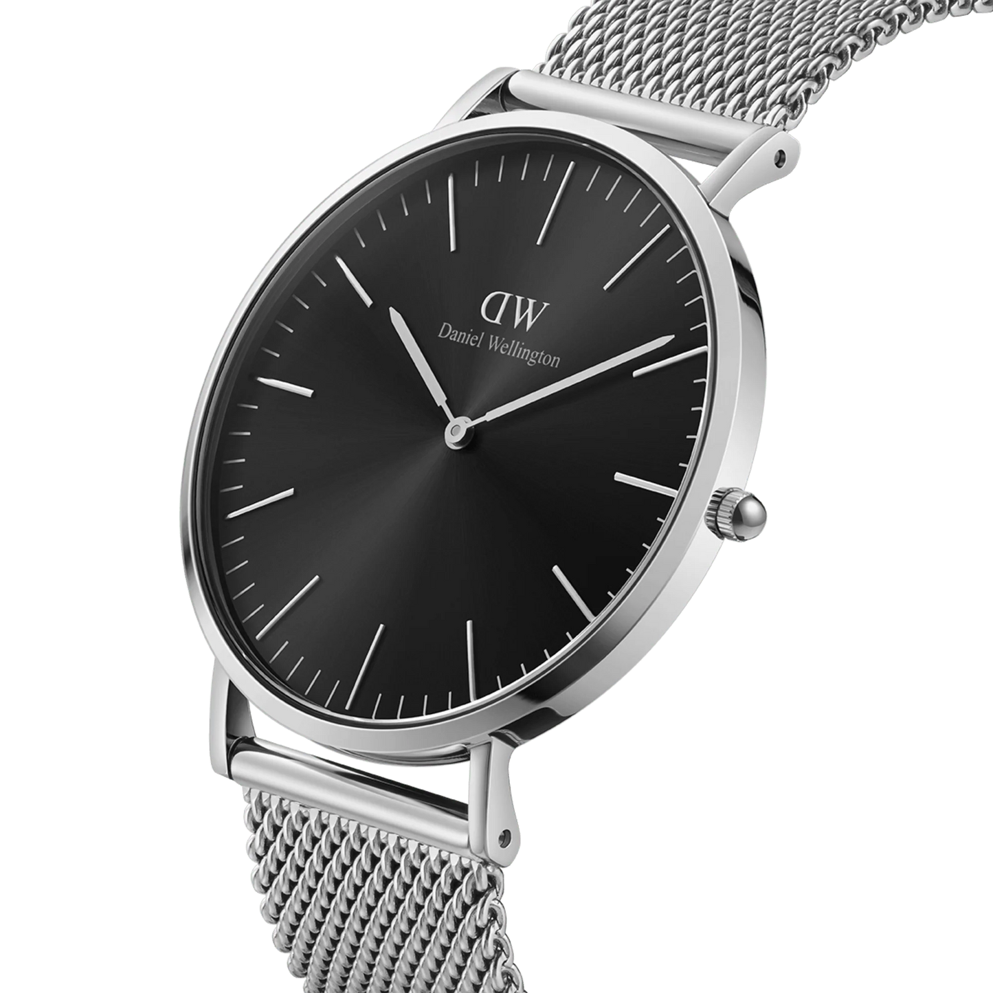 Daniel Wellington Classic Mesh Onyx Silver | 40mm