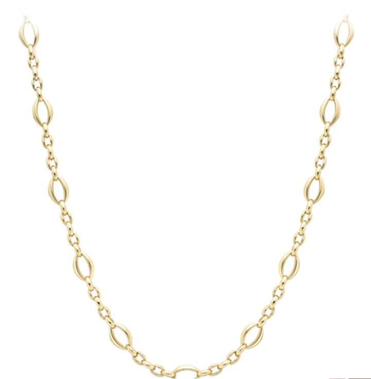 9ct Gold Fancy & Chunky Necklace