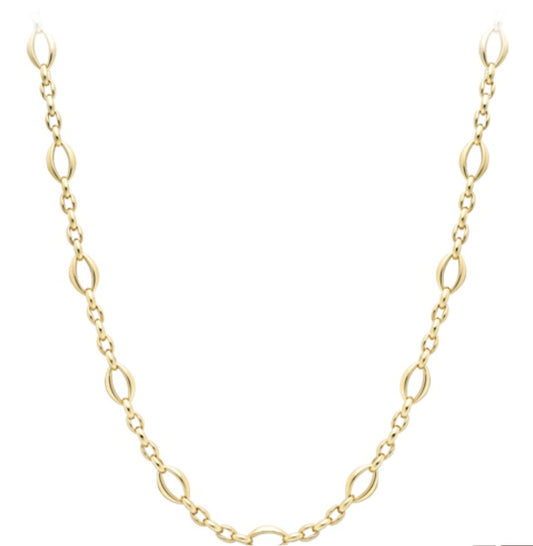 9ct Gold Fancy & Chunky Necklace